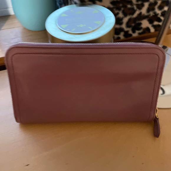 Prada Large Zip Wallet in pink Saffiano leather; EUC - Picture 8 of 16